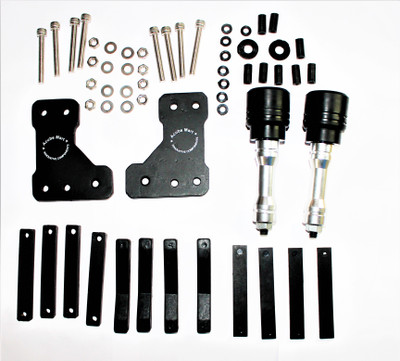 acube mart Yamaha R15 V2 | R15 V3 | R15S | MT 15 Frame Sliders crash guard kit silver Bike Crash Guard(Yamaha)
