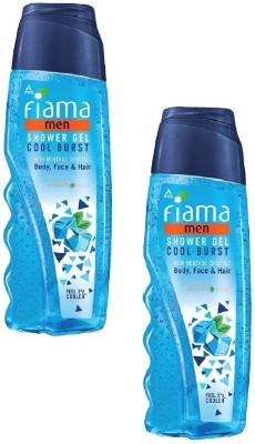 FIAMA Men Shower GEL Cool Burst With Body ,Face & Hair Each 250ml pack (2)(2 x 250 ml)