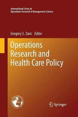 Operations Research and Health Care Policy(English, Paperback, unknown)