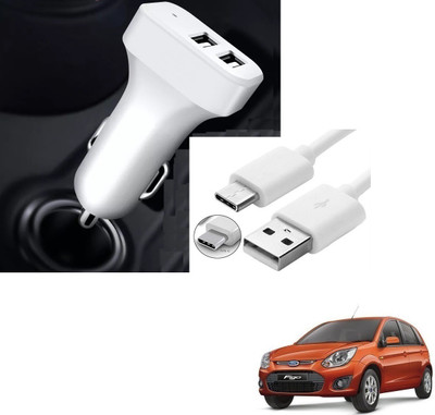 KOZDIKO 20.5 W Turbo Car Charger(White, With USB Cable)