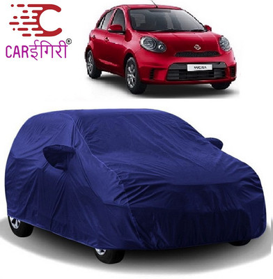 Carigiri Car Cover For Nissan Micra (With Mirror Pockets)(Blue)