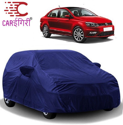 Carigiri Car Cover For Volkswagen Vento (With Mirror Pockets)(Blue)