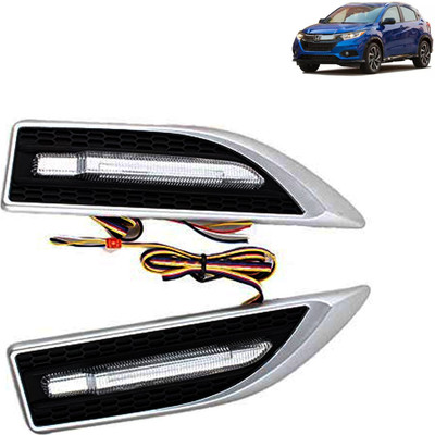 Rhtdm Car Side Fender Light with 3 Colour Led Indicator Light (Silver) For HR-V Car Dash Indicator Lamp