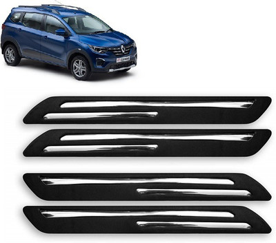 Max In Rubber Car Bumper Guard(Black, Silver, Pack of 4 BUMPER PROTECTOR FOR RENAULT TRIBER, NA, NA)