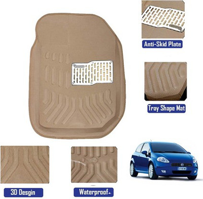 MATIES Polyutherine, Rubber 3D Mat For  Fiat Grand Punto(Beige)