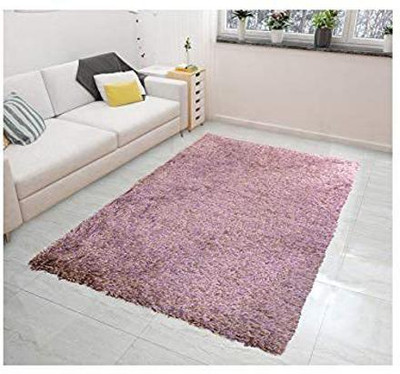 SPA Furnishing Peach Polyester Area Rug(7 ft,  X 5 ft, Rectangle)