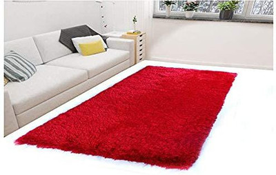 SPA Furnishing Red Polyester Area Rug(7 ft,  X 5 ft, Rectangle)