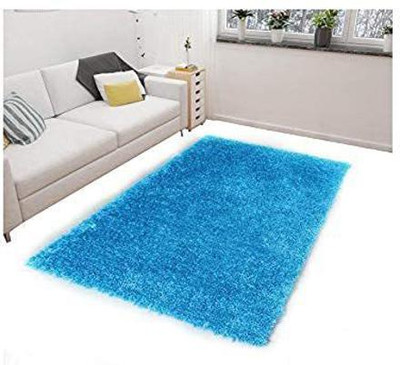 SPA Furnishing Blue Polyester Area Rug(3 ft,  X 2 ft, Rectangle)