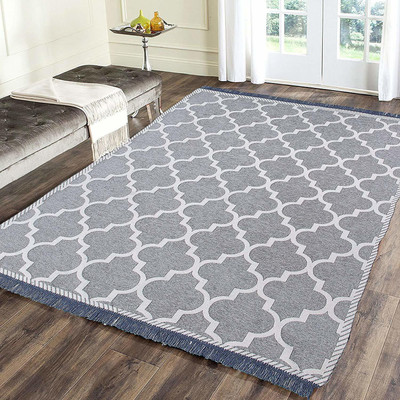 Sparrow world Grey Chenille Area Rug(5 ft,  X 6 ft, Rectangle)