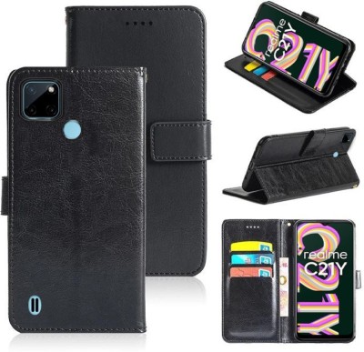TINGTONG Back Cover for Realme C21Y(Black, Grip Case, Pack of: 1)