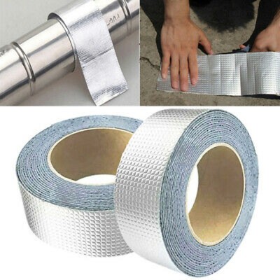 9Up Water Proof Bulty Tape Aluminum Water Poof Tape Self Adhesive (Manual)(Set of 2, Silver)