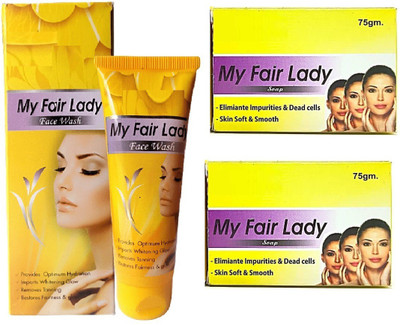 UNIQUE PROFESSIONAL MY FAIR LADY FACE WASH 75 ML + MY FAIR LADY SOAP 75 GR PACK OF 2(3 Items in the set)