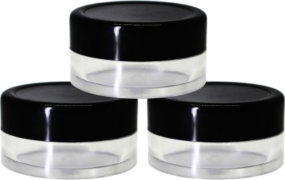 nsb herbals Plastic Utility Container  - 8 ml(Pack of 3, Clear, Black)
