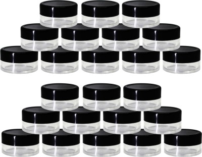 nsb herbals Plastic Utility Container  - 8 ml(Pack of 24, Clear, Black)
