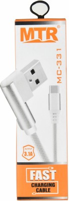 MTR Micro USB Cable 2 A 1 m MC-331(Compatible with MOBILE, TABLET, White, One Cable)