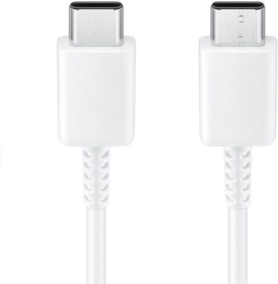 Accessories At Cost USB Type C Cable 1.2 m Type C to Type C Original Fast Charging Cable 60W/3A Charging Cable For Samsung(Compatible with smartphones, White, One Cable)