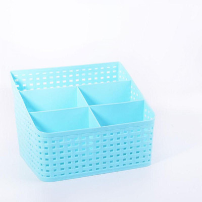 Tekzie 5 Compartments plastic Stand(Blue)