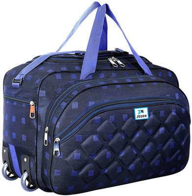 ZEDEN (Expandable) BG BLUE CHKS01 Duffel With Wheels (Strolley)
