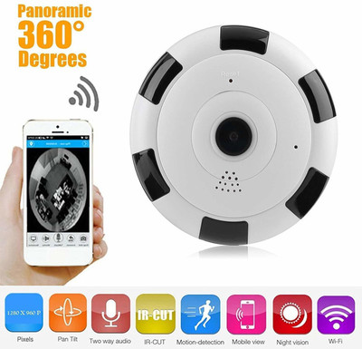 Wifton 360 Panoramic WiFi IP Camera with Infrared Night Vision Security Camera(1 Channel)