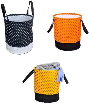 SH NASIMA 45 L Black, Yellow, Orange Laundry Bag(Non-Woven)