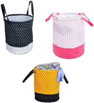 SH NASIMA 45 L Black, Yellow, Pink Laundry Bag(Non-Woven)