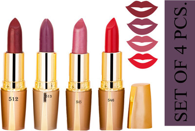 G4U Creamy matte lipsticks for women (4 pcs Set)20JAN2022A30(12 Mars 13 Mery Mulberry 45 Miss Mauve 46 Flamenco Red, 15.2 g)