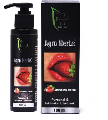 AGRO HERBS Natural Strawberry Edable Personal Intimate & Massage Lubricant For Men & Women Lubricant(100 ml)