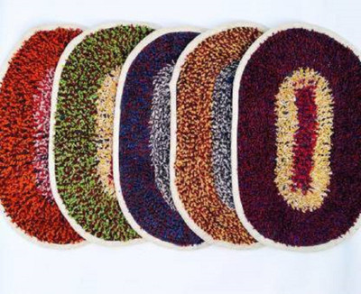 Sheefa Cotton Door Mat(Multicolor, Medium)