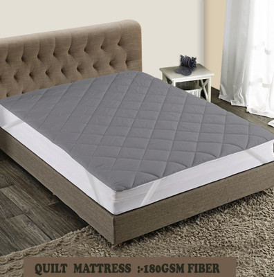 EVERDECOR Elastic Strap Single Size Breathable, Stretchable, Waterproof Mattress Cover(Grey)