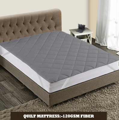 EVERDECOR Elastic Strap Double, King Size Breathable, Stretchable, Waterproof Mattress Cover(Grey)