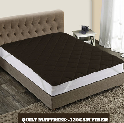 EVERDECOR Elastic Strap Double, King Size Breathable, Stretchable, Waterproof Mattress Cover(Brown)