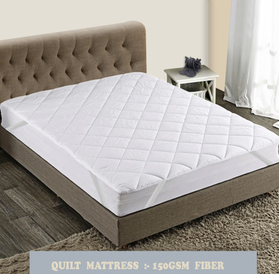 EVERDECOR Elastic Strap Single Size Breathable, Stretchable, Waterproof Mattress Cover(White)