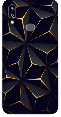TJ CREATION SAMSUNG Galaxy M01s Mobile Skin(Ultra Super Black Abstract Shape Skin With High Matte Finish.)