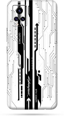 WeCre8 Skin's Vivo V20, Cyberpunk White Mobile Skin