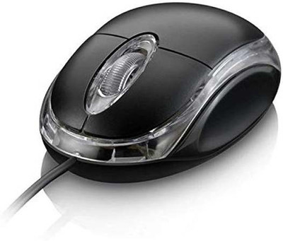 Elderbuy Wired USB Mouse Wired Ambidextrous Optical Mouse(USB 2.0, Black)