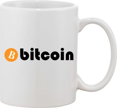 ShikharRetails Classic Bit Coin Printed Ceramic Coffee/Milk Coffee/Milk Ceramic Coffee Mug(300 ml)