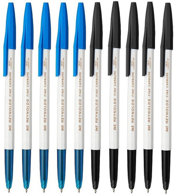 Reynolds 045 Ball Pen(5Blue+5Black) Ball Pen(Pack of 10, Ink Color - Blue, Black)