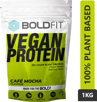 BOLDFIT Plant Protein Powder For Men & Women, Plant Based Vegan Protein Supplement Plant-Based Protein(1 kg, Cafe Mocha)