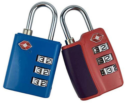 uptodatetools TSA Approved Luggage Locks (Pack of 2), 3 Digit Combination Padlock Codes Safety Lock(Black)