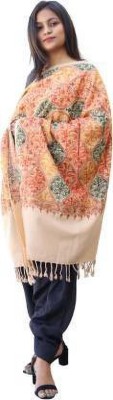 darshan lal and sons Wool Printed Women Shawl(Beige)