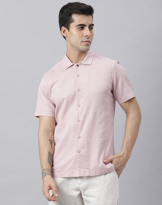 RARE RABBIT Men Solid Casual Pink Shirt