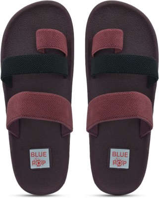 Blue Pop Men Flats(Maroon , 10)