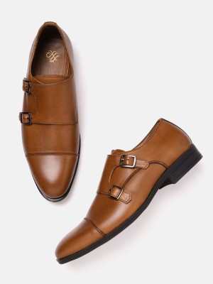 House of Pataudi Monk Strap For Men(Tan)