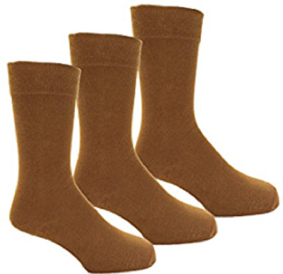 FOXSTON Men Solid Mid-Calf/Crew(Pack of 3)