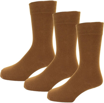 FOXSTON Men Solid Mid-Calf/Crew, Ankle Length(Pack of 3)
