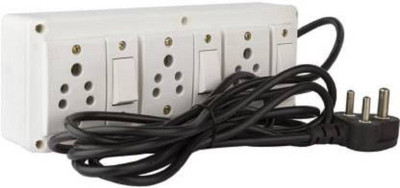 JELECTRICALS Two Extension board With Long Wire 4  Socket Extension Boards(White, 10 m)
