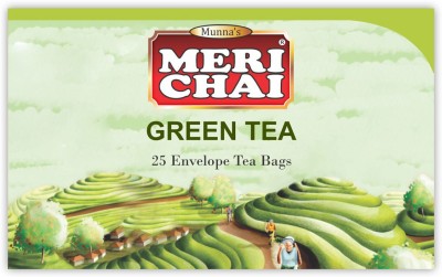 MERI CHAI GREEN TEA ENVELPOE TEA BAG 25'S (50g) Green Tea Bags Box(25 Bags)