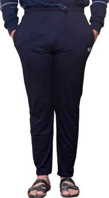 G3RW Solid Men Dark Blue Track Pants
