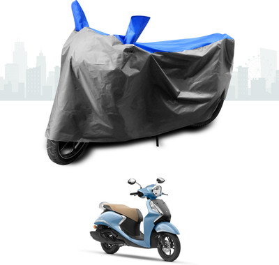 ANTHUB Two Wheeler Cover for Yamaha(Fascino 125 FI, Blue)