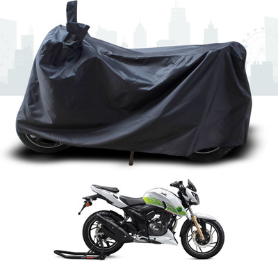 SEBONGO Two Wheeler Cover for TVS(Apache RTR 200 Fi E100, Black)